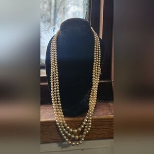 Antique Faux Pearl Necklace~18"
